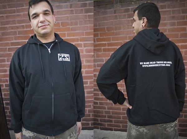 Black Zippered Hoodie